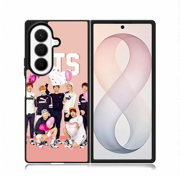 BTS Pink Samsung Galaxy Z Fold 8 Ultra Case