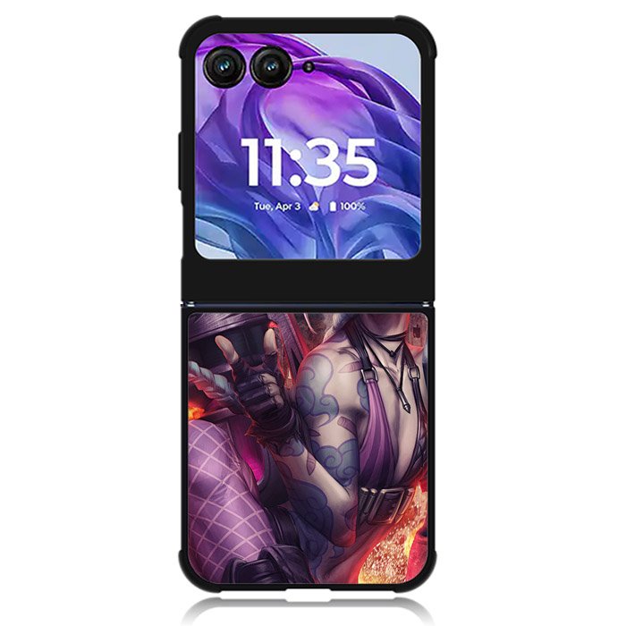 jinx league of legends Motorola Moto Razr Plus 2024 , Moto Razr+ 2024 Case