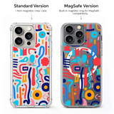 Colorful Abstract iPhone Case , Samsung Case, Modern Art Phone Cover, Trendy Geometric MagSafe Case, Vibrant Aesthetic Case