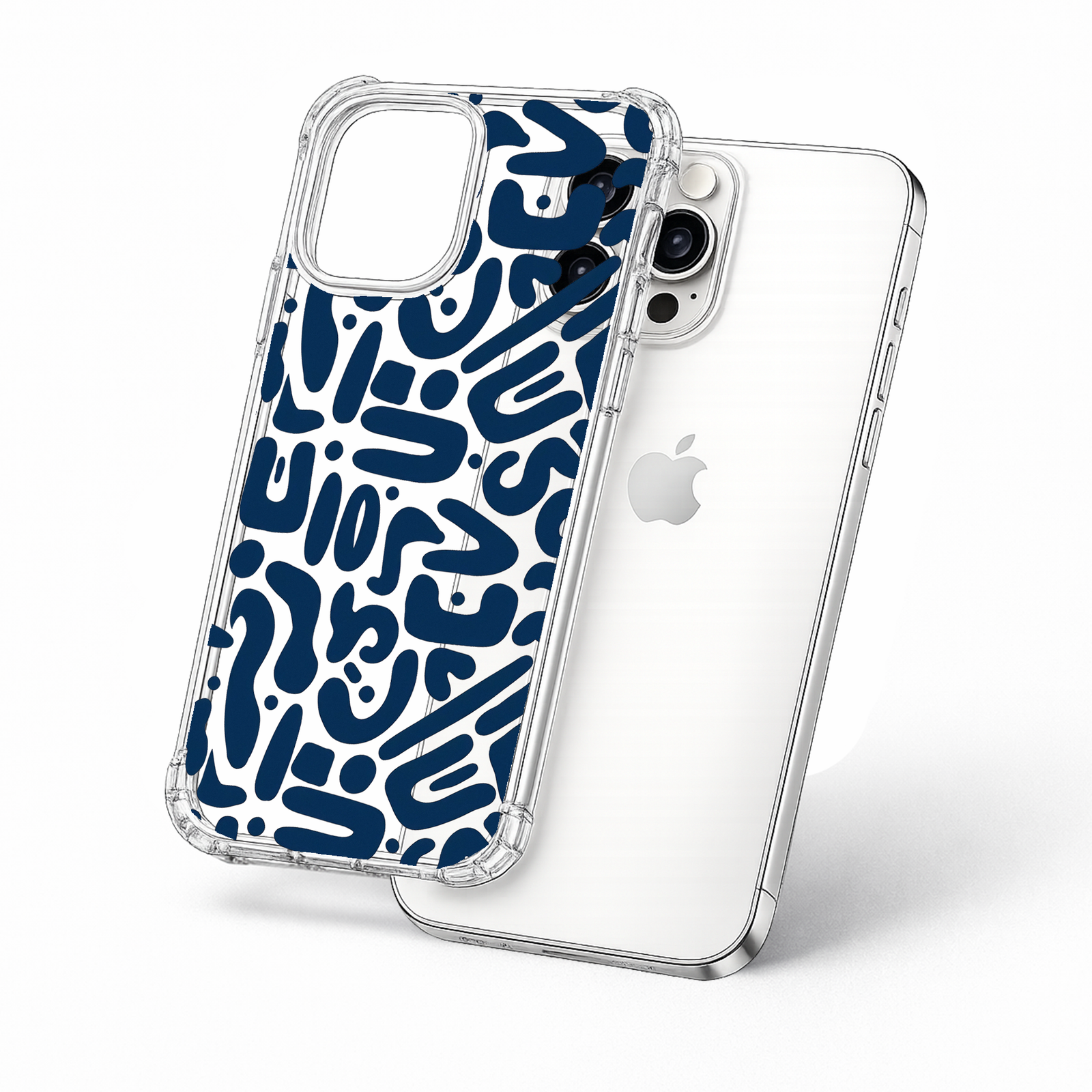 Blue Abstract Pattern iPhone Case , Samsung Case, Minimalist Modern Phone Cover, Contemporary Art MagSafe Case, Stylish Cover