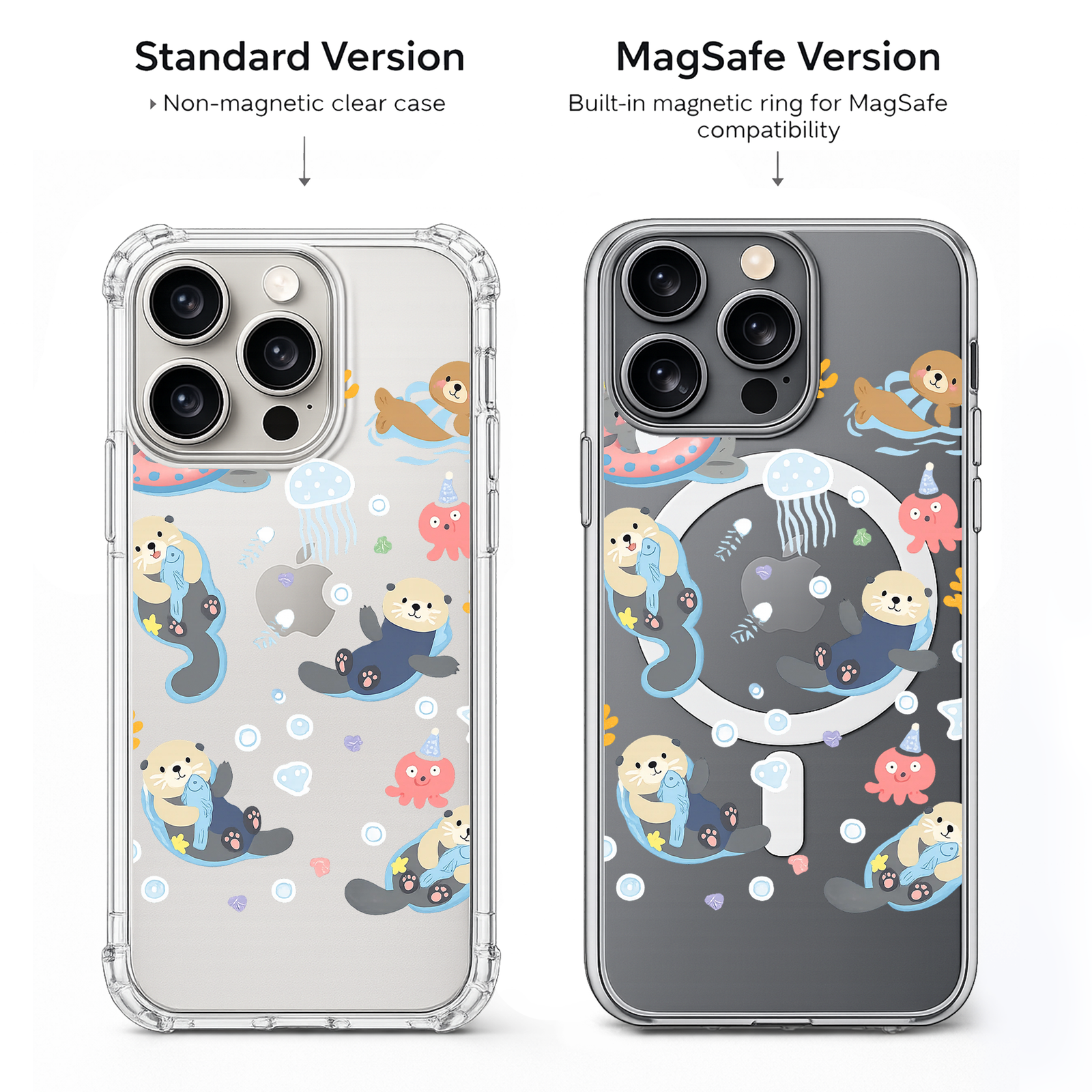 Cute Sea Otter iPhone Case , Samsung Case, Ocean Animal Phone Cover, Kawaii Marine Life MagSafe Case, Otter Lover Gift