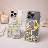 Cute Safari Animal iPhone Case , Samsung Case, Giraffe Monkey Jungle Phone Cover, Kids Animal MagSafe Case, Fun Wildlife Gift