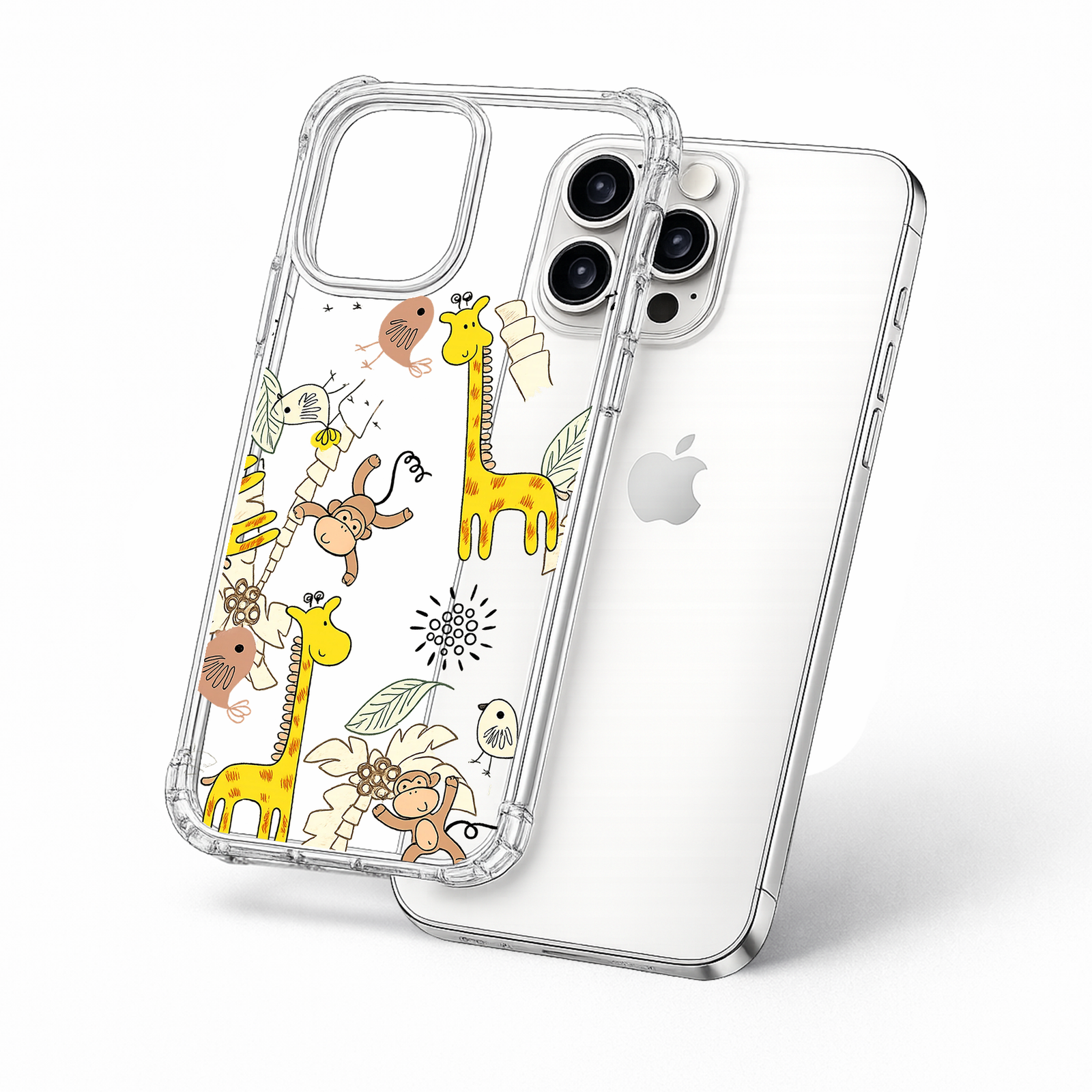 Cute Safari Animal iPhone Case , Samsung Case, Giraffe Monkey Jungle Phone Cover, Kids Animal MagSafe Case, Fun Wildlife Gift
