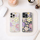 Retro Daisy Flower iPhone Case , Samsung Case, Groovy Floral Phone Cover, Pastel Flower MagSafe Case, Cute Aesthetic 70s Style Gift