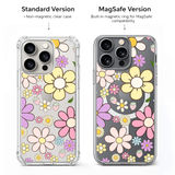 Retro Daisy Flower iPhone Case , Samsung Case, Groovy Floral Phone Cover, Pastel Flower MagSafe Case, Cute Aesthetic 70s Style Gift