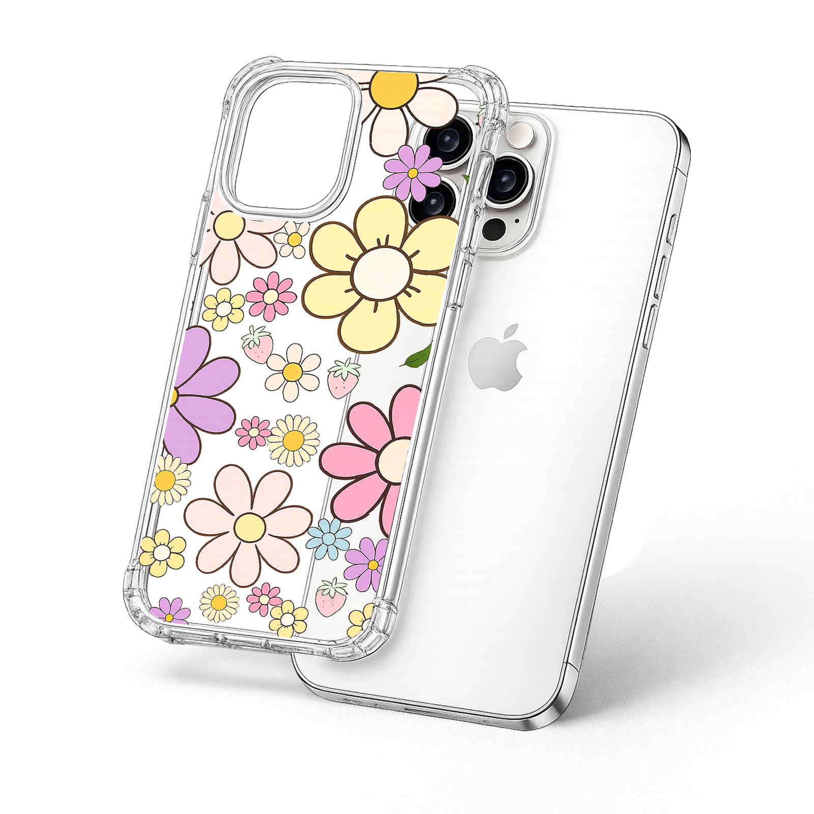 Retro Daisy Flower iPhone Case , Samsung Case, Groovy Floral Phone Cover, Pastel Flower MagSafe Case, Cute Aesthetic 70s Style Gift