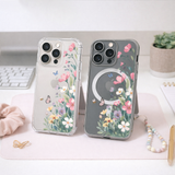 Watercolor Wildflower iPhone Case , Samsung Case, Floral Butterfly Phone Cover, Botanical Garden MagSafe Case, Nature Lover Gift