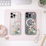 Watercolor Wildflower iPhone Case , Samsung Case, Floral Butterfly Phone Cover, Botanical Garden MagSafe Case, Nature Lover Gift
