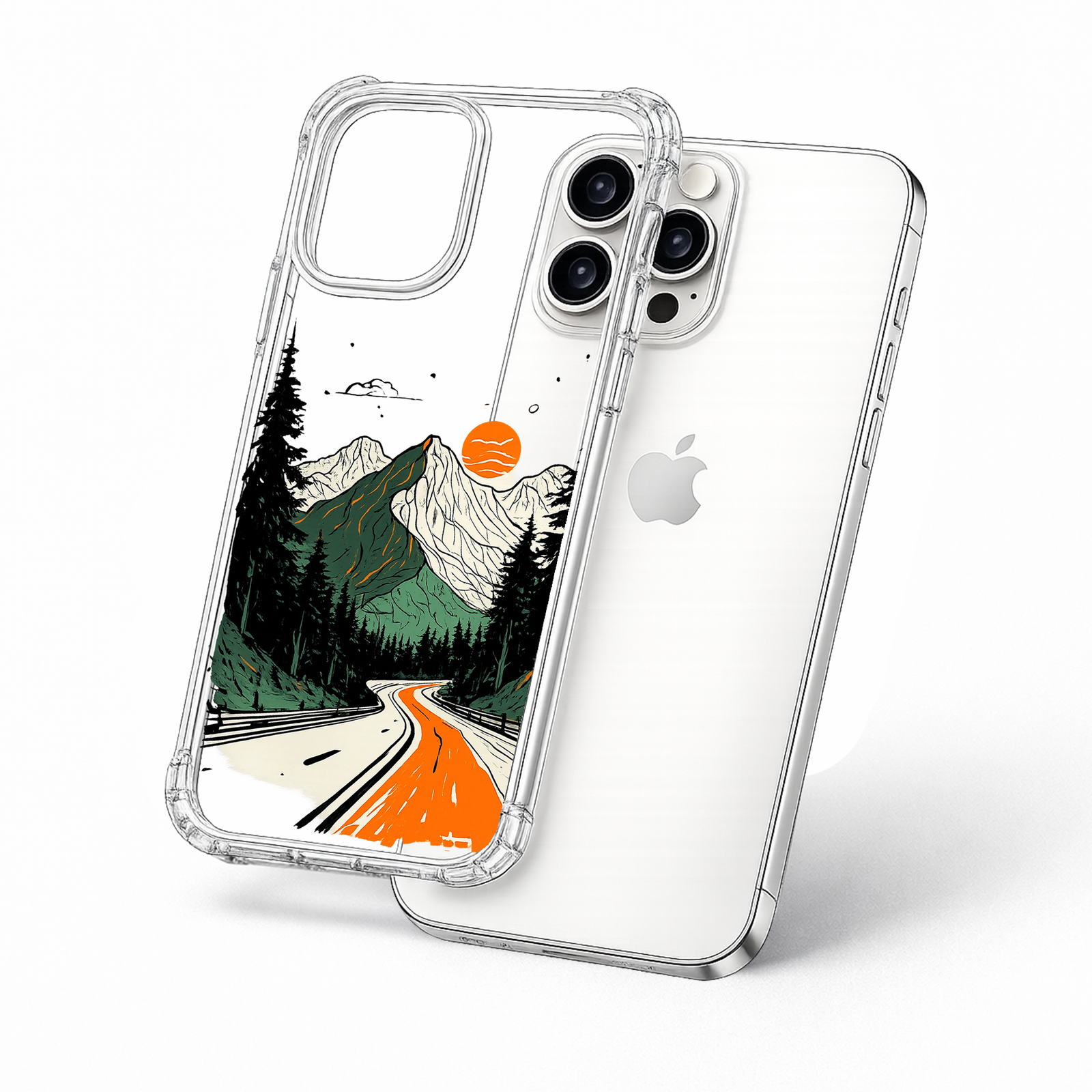 Mountain Landscape iPhone Case , Samsung Case, Nature Adventure Phone Cover, Scenic Forest Road MagSafe Case, Hiking Lover Gift
