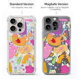 Colorful Cartoon Cats iPhone Case , Samsung Case, Kawaii Cat Doodle Phone Cover, Fun Kitty MagSafe Case, Cute Pet Lover Gift