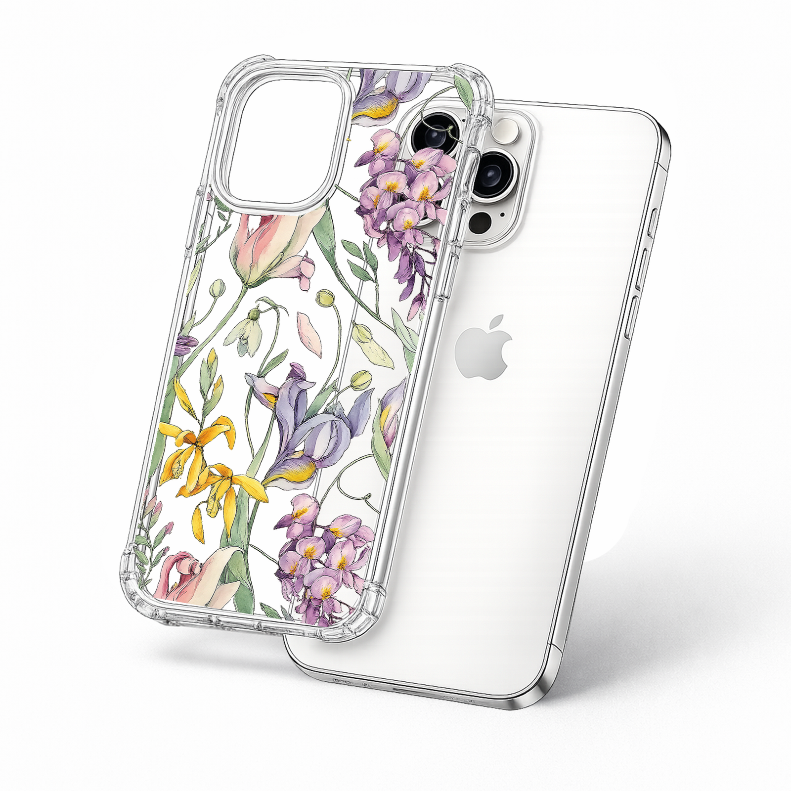 Vintage Floral Botanical iPhone Case , Samsung Case, Purple Flower Phone Cover, Elegant Garden MagSafe Case, Nature Lover Gift