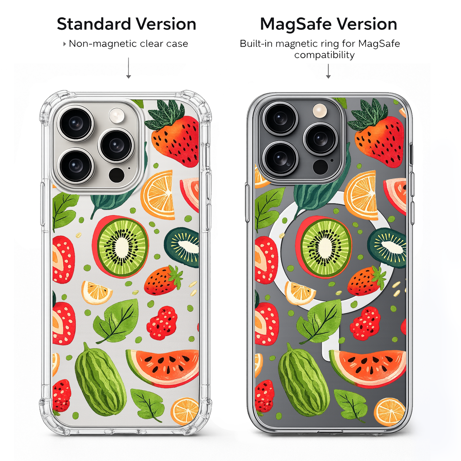Summer Fruit iPhone Case , Samsung Case, Watermelon Strawberry Phone Cover, Colorful Citrus MagSafe Case, Fresh Aesthetic Gift