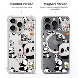 Cute Panda iPhone Case , Samsung Case, Kawaii Panda Pattern Phone Cover, Animal Lover MagSafe Case, Adorable Panda Gift