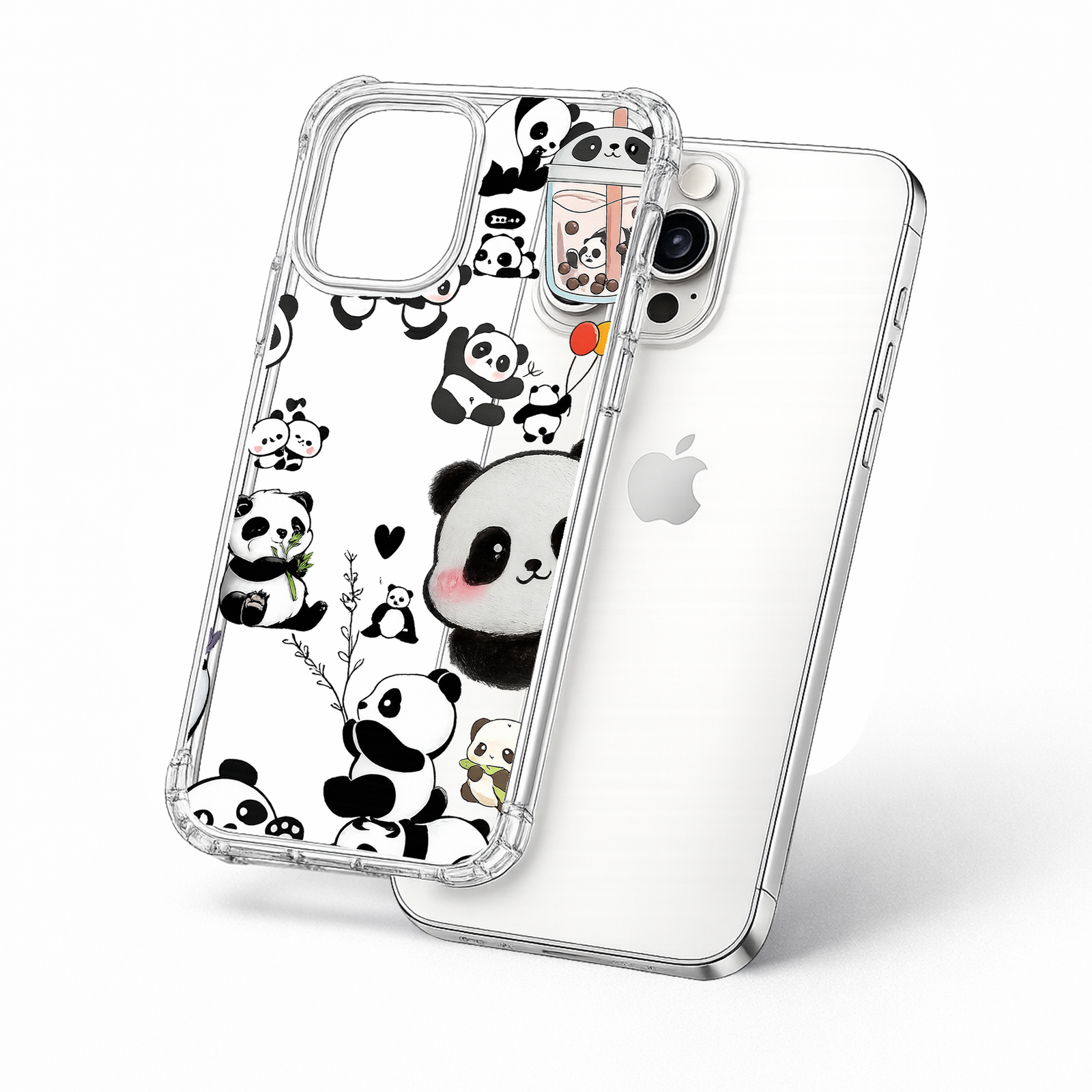 Cute Panda iPhone Case , Samsung Case, Kawaii Panda Pattern Phone Cover, Animal Lover MagSafe Case, Adorable Panda Gift