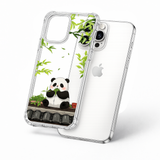 Cute Panda Eating Bamboo iPhone Case , Samsung Case, Kawaii Panda Phone Cover, Animal Lover Gift, Clear Protective MagSafe Case