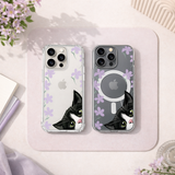 Peekaboo Tuxedo Cat iPhone Case , Samsung Case, Cute Black White Kitty Phone Cover, Cat Mom Gift, MagSafe Case