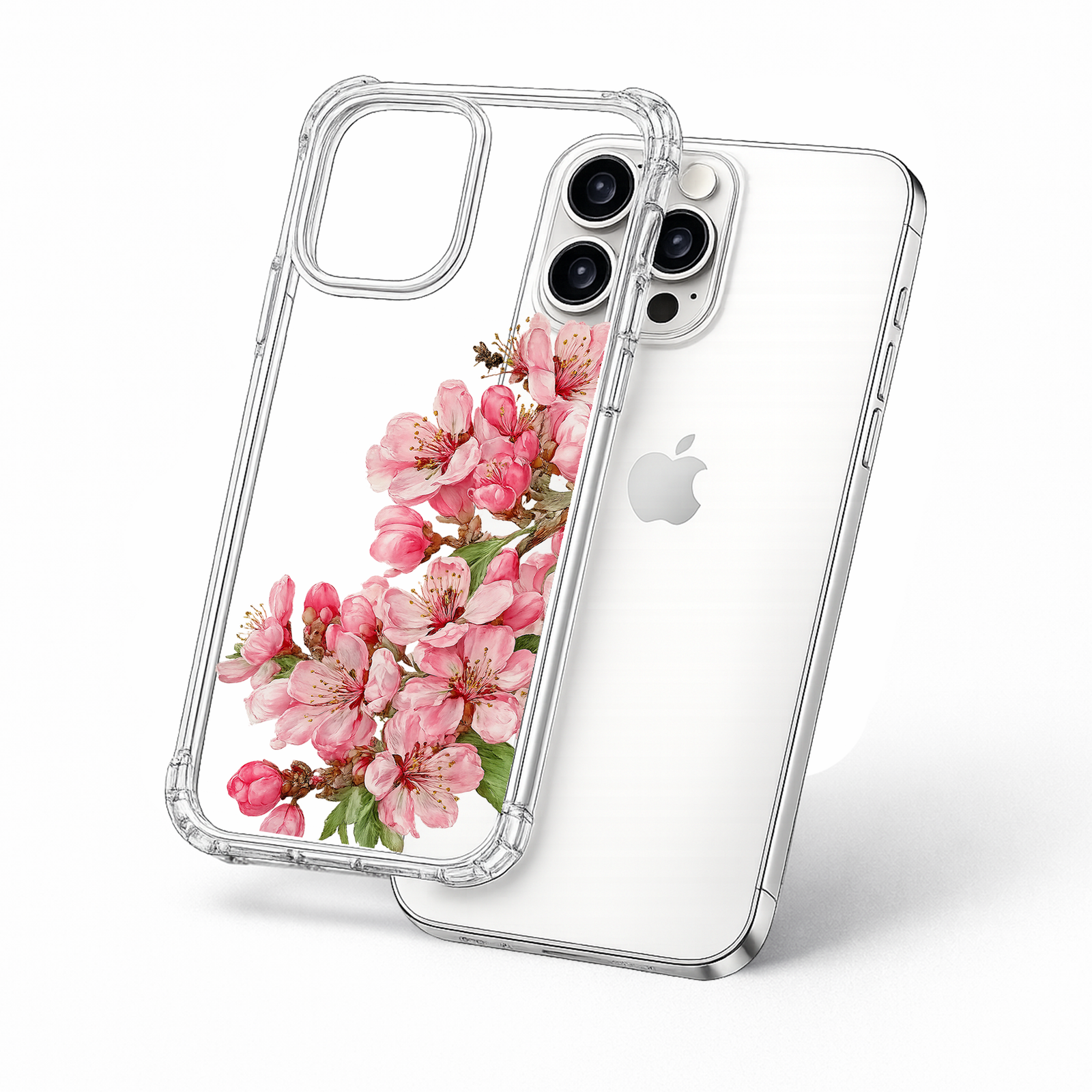 Pink Cherry Blossom iPhone Case , Samsung Case, Sakura Floral Phone Cover, Botanical Flower Art, MagSafe Compatible