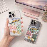 Leopard Jungle iPhone Case , Samsung Case, Tropical Wildlife Phone Cover, Exotic Animal Art, MagSafe Compatible