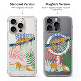Leopard Jungle iPhone Case , Samsung Case, Tropical Wildlife Phone Cover, Exotic Animal Art, MagSafe Compatible
