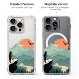 Mountain Adventure iPhone Case , Samsung Case, Hiking Landscape Phone Cover, Nature Travel Art, MagSafe Compatible