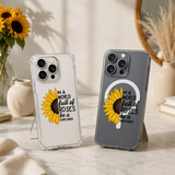 Sunflower Quote iPhone Case , Samsung Case, Be a Sunflower Inspirational Phone Cover, Motivational Floral MagSafe Case