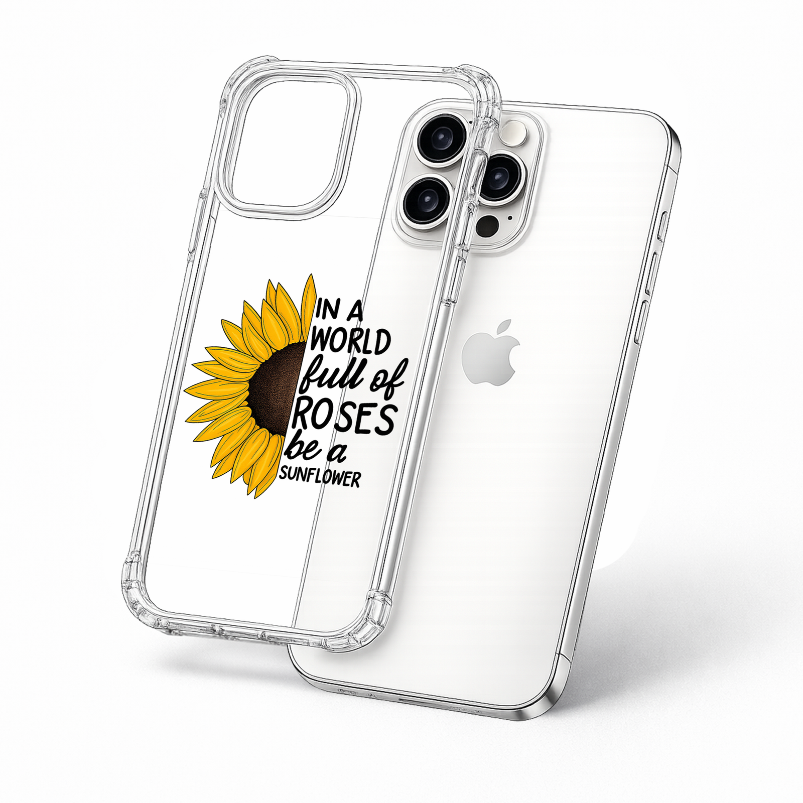 Sunflower Quote iPhone Case , Samsung Case, Be a Sunflower Inspirational Phone Cover, Motivational Floral MagSafe Case