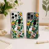 Floral Cat Pattern iPhone Case , Samsung Case, Vintage Garden Cats Phone Cover, Cat Lover Gift MagSafe Case