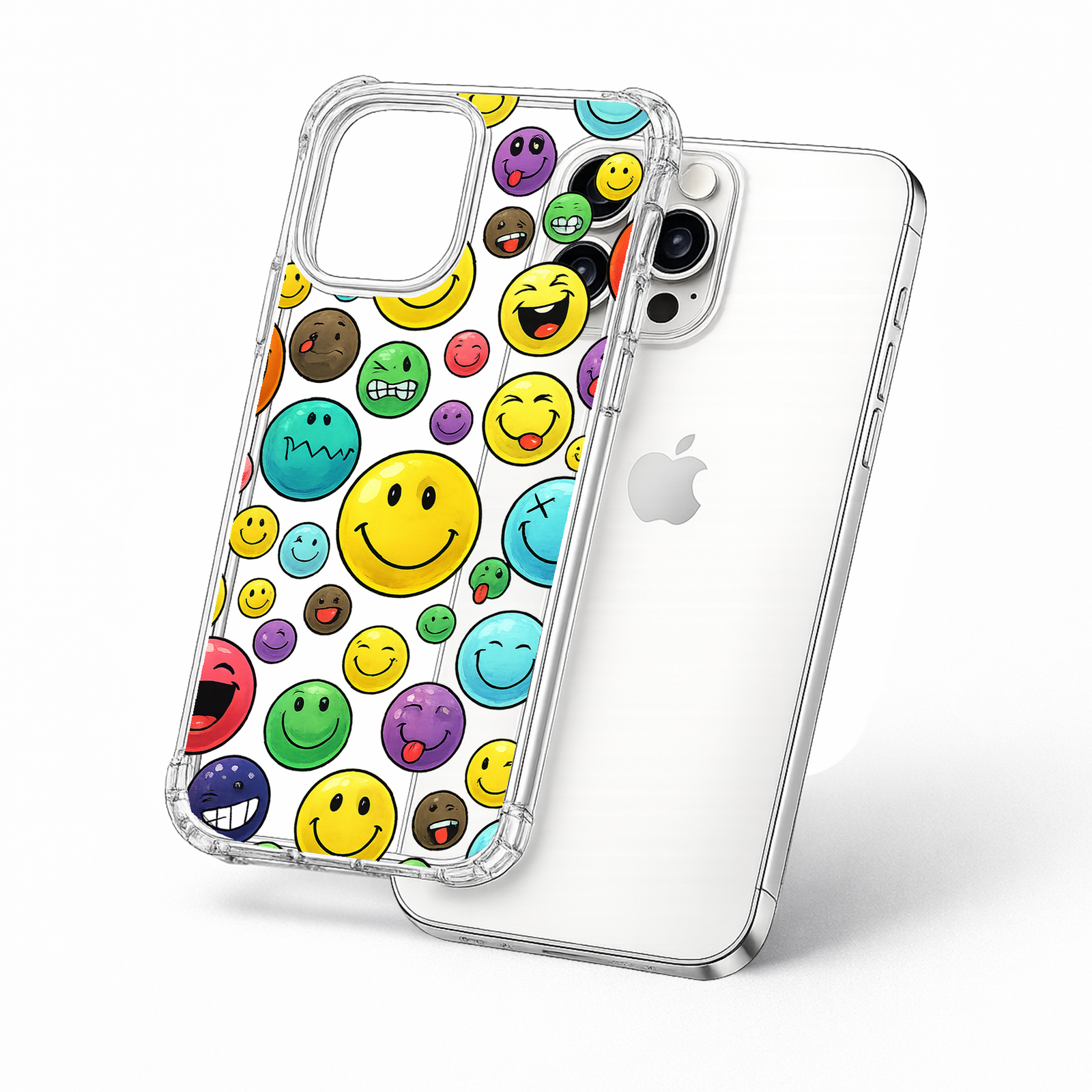 Colorful Smiley Face iPhone Case , Samsung Case, Retro Happy Emoji Phone Cover, Fun Y2K MagSafe Case