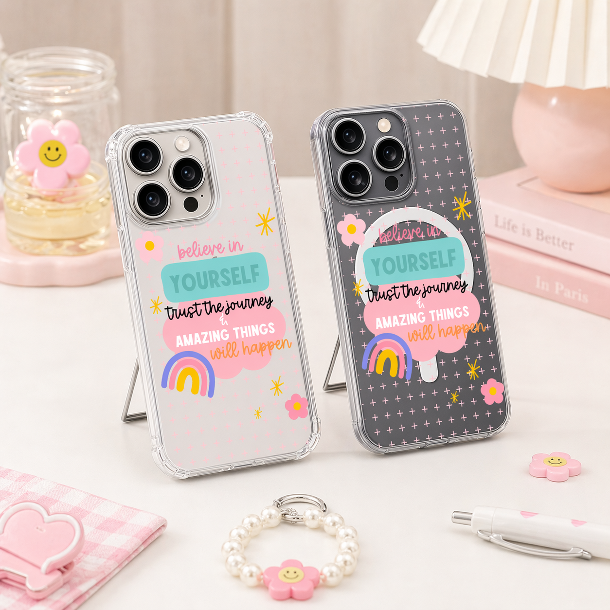 Believe in Yourself iPhone Case , Samsung Case, Motivational Quote Phone Cover, Positive Affirmation MagSafe Case