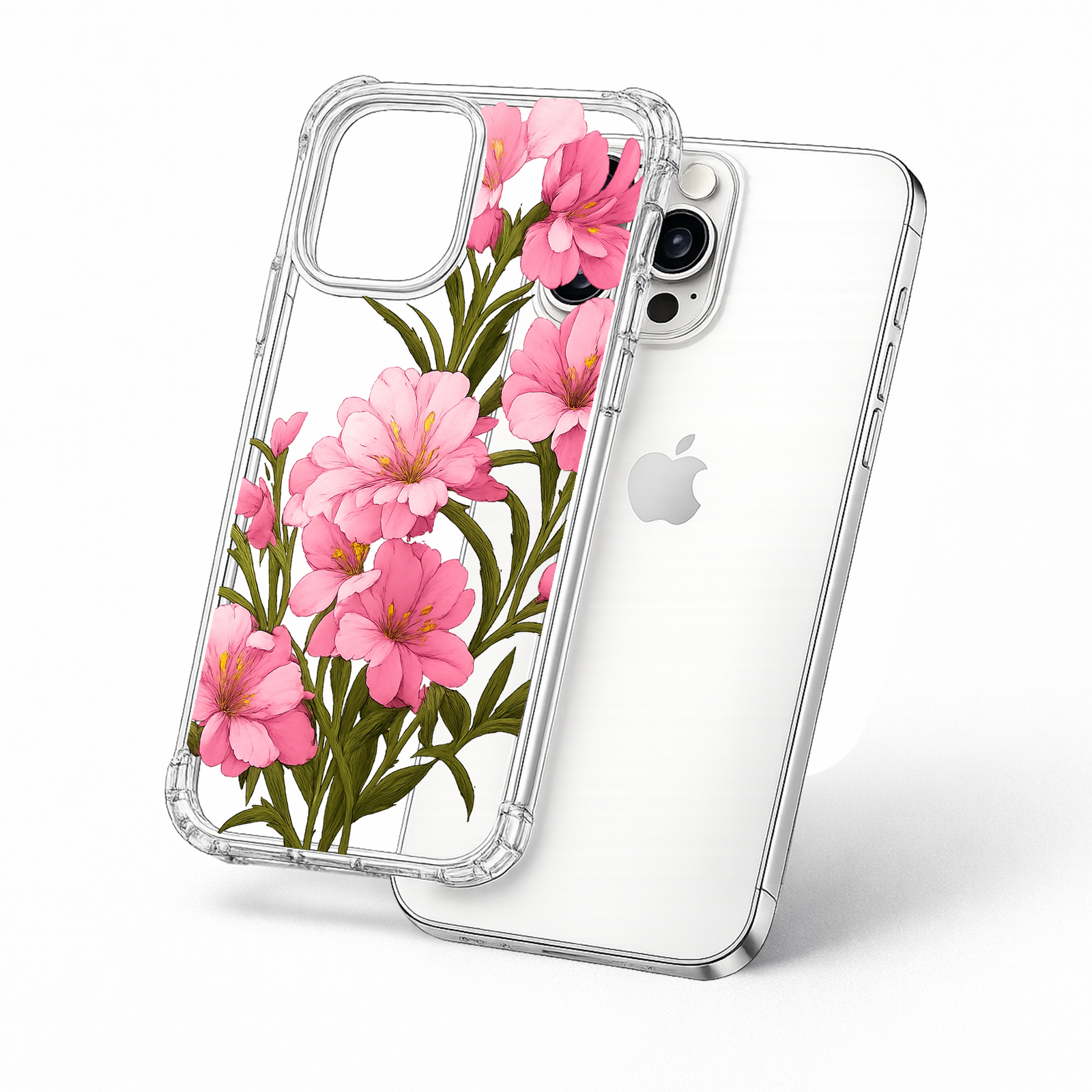 Pink Blossom Floral iPhone Case , Samsung Case, Elegant Flower Phone Cover, Feminine Botanical MagSafe Case