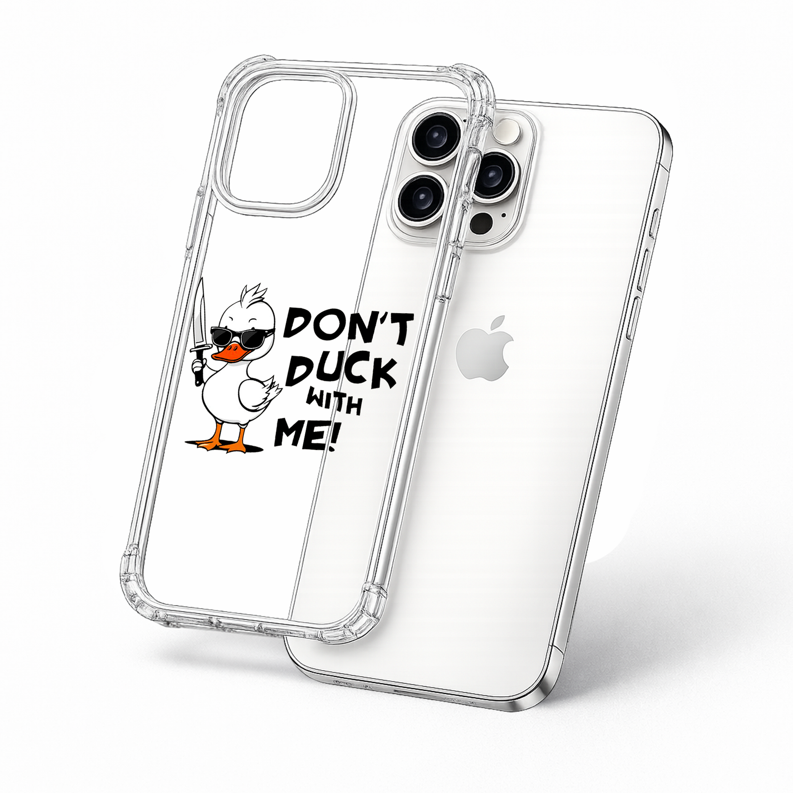 Don't Duck With Me Funny Duck iPhone Case , Samsung Case, Cute Sarcastic Animal Phone Cover, MagSafe Case
