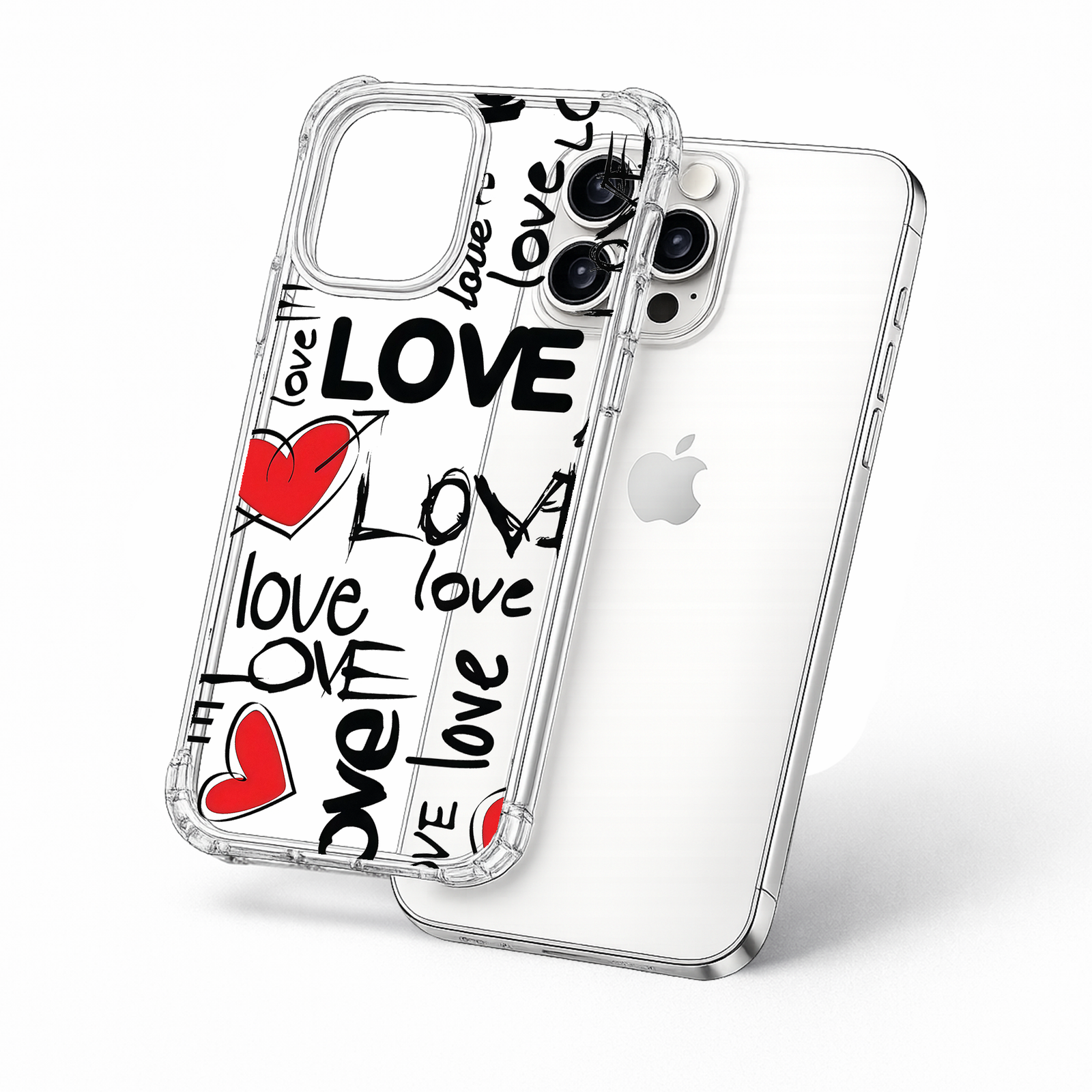 Love Heart Graffiti iPhone Case , Samsung Case, Modern Valentine Aesthetic Phone Cover, Romantic MagSafe Case