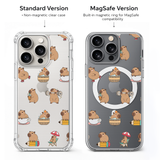 Cute Capybara Pattern iPhone Case , Samsung Case, Kawaii Animal Phone Cover, Funny Capybara MagSafe Case