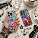 Colorful Glitter Star Pattern iPhone Case , Samsung Case, Y2K Aesthetic Phone Cover, MagSafe Case
