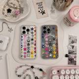 Colorful Star Sticker iPhone Case , Samsung Case, Y2K Aesthetic Star Phone Cover, MagSafe Case