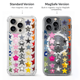 Colorful Star Sticker iPhone Case , Samsung Case, Y2K Aesthetic Star Phone Cover, MagSafe Case