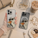 Cool Pizza Cat iPhone Case , Samsung Case, Funny Sunglasses Kitty Phone Cover, MagSafe Case