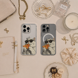 Cool Pizza Cat iPhone Case , Samsung Case, Funny Sunglasses Kitty Phone Cover, MagSafe Case