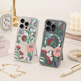 Vintage Floral Garden iPhone Case , Samsung Case, Elegant Botanical Flower Phone Cover, MagSafe Case