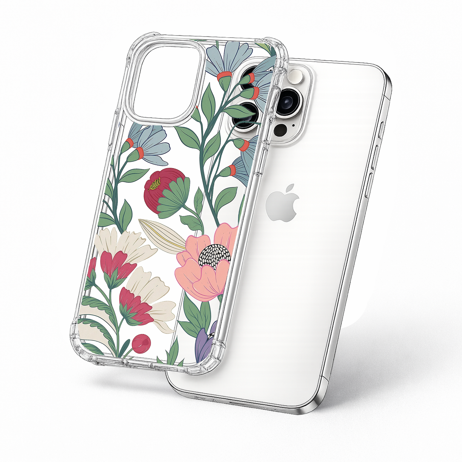 Vintage Floral Garden iPhone Case , Samsung Case, Elegant Botanical Flower Phone Cover, MagSafe Case