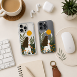 Boho Girl Nature iPhone Case , Samsung Case, Aesthetic Woman Floral Garden Phone Cover, MagSafe Case