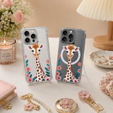 Cute Baby Giraffe iPhone Case , Samsung Case, Floral Safari Animal Phone Cover, MagSafe Case