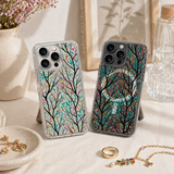 Colorful Forest Branch Pattern iPhone Case , Samsung Case, Abstract Nature Art Phone Cover, MagSafe Case