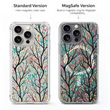 Colorful Forest Branch Pattern iPhone Case , Samsung Case, Abstract Nature Art Phone Cover, MagSafe Case