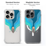 Aurora Boat Adventure iPhone Case , Samsung Case, Ocean Kayak Nature Art Phone Cover, MagSafe Case