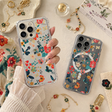 Colorful Wildflower Butterfly iPhone Case , Samsung Case, Cute Floral Pattern Phone Cover, MagSafe Case
