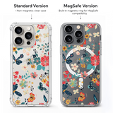 Colorful Wildflower Butterfly iPhone Case , Samsung Case, Cute Floral Pattern Phone Cover, MagSafe Case
