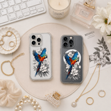 Colorful Macaw Parrot iPhone Case , Samsung Case, Tropical Bird Floral Phone Cover, MagSafe Case