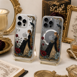 Gothic Reading Lady iPhone Case , Samsung Case, Dark Academia Vintage Art Phone Cover, MagSafe Case