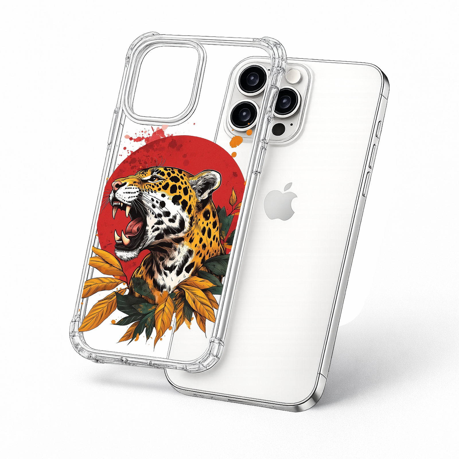 Roaring Jaguar Sunset iPhone Case , Samsung Case, Wild Big Cat Animal Phone Cover, MagSafe Case